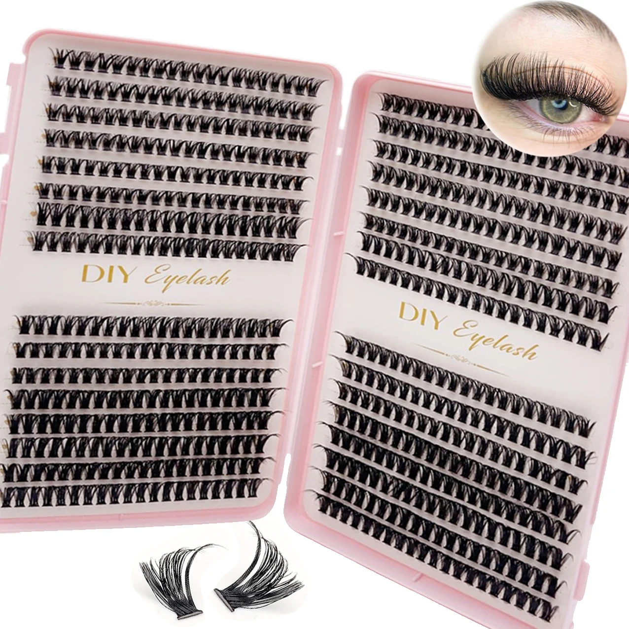 Eyelash Extension Wispy Look - 640pcs DIY Personal Lashes 40P 80P
