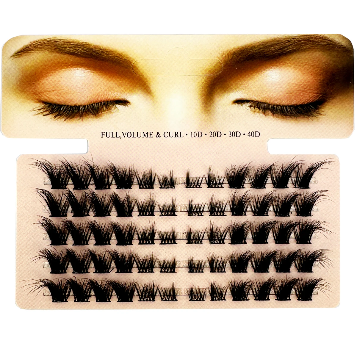 Eyelash Extension Fox Eye - Mix 3D Fluffy Single Cluster Eyelash
