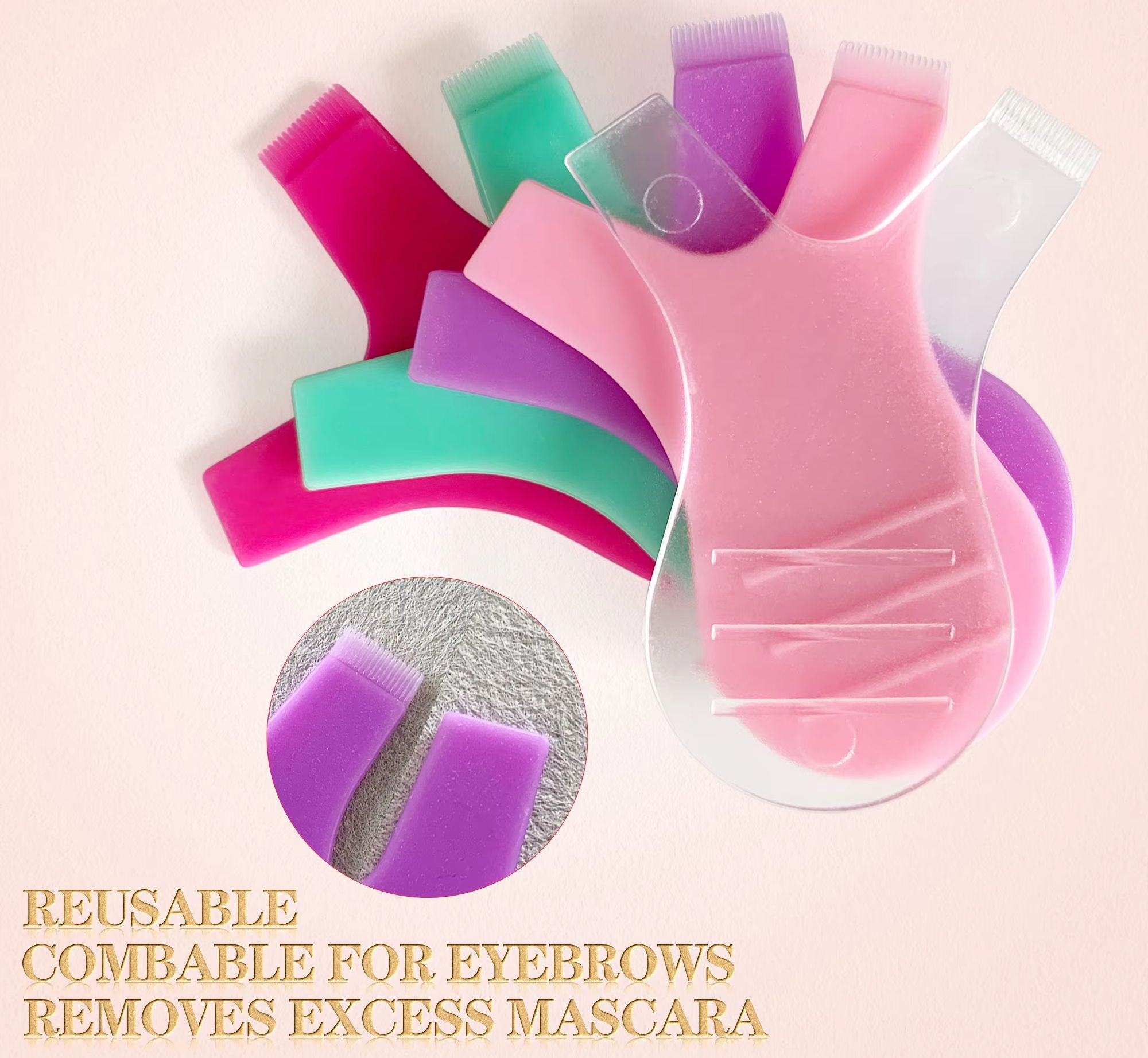 50pcs Makeup Eyelash Brushes R - Eyelash Extension Y Shape recension och pris