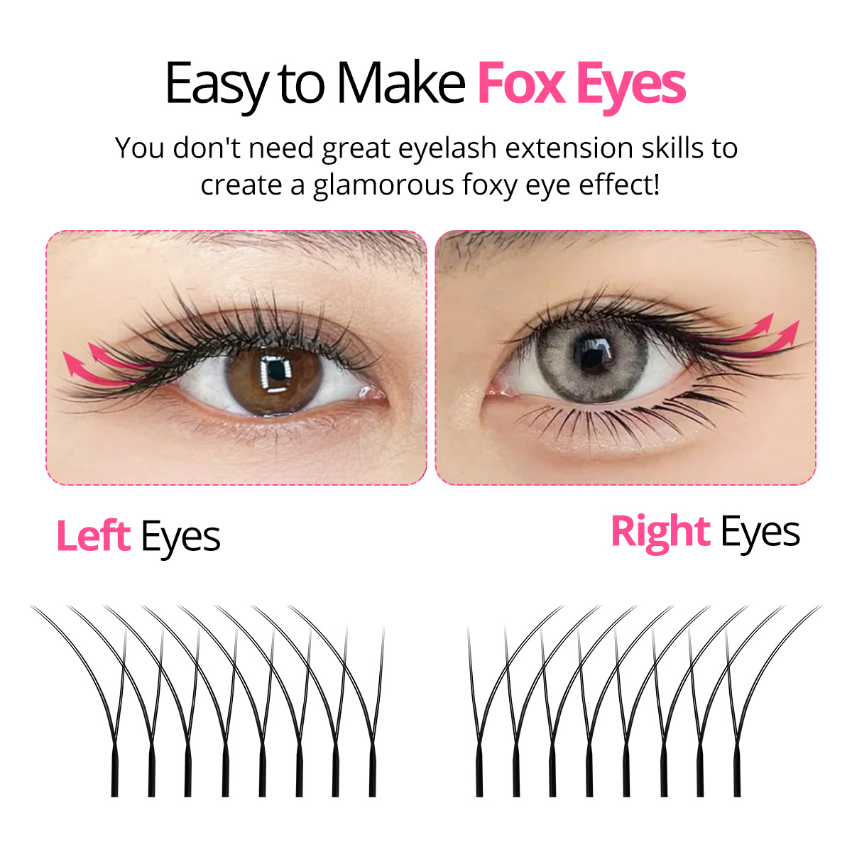 ARISON Fox YY Lashes Different - Eyelash Extension Y Shape recension och pris