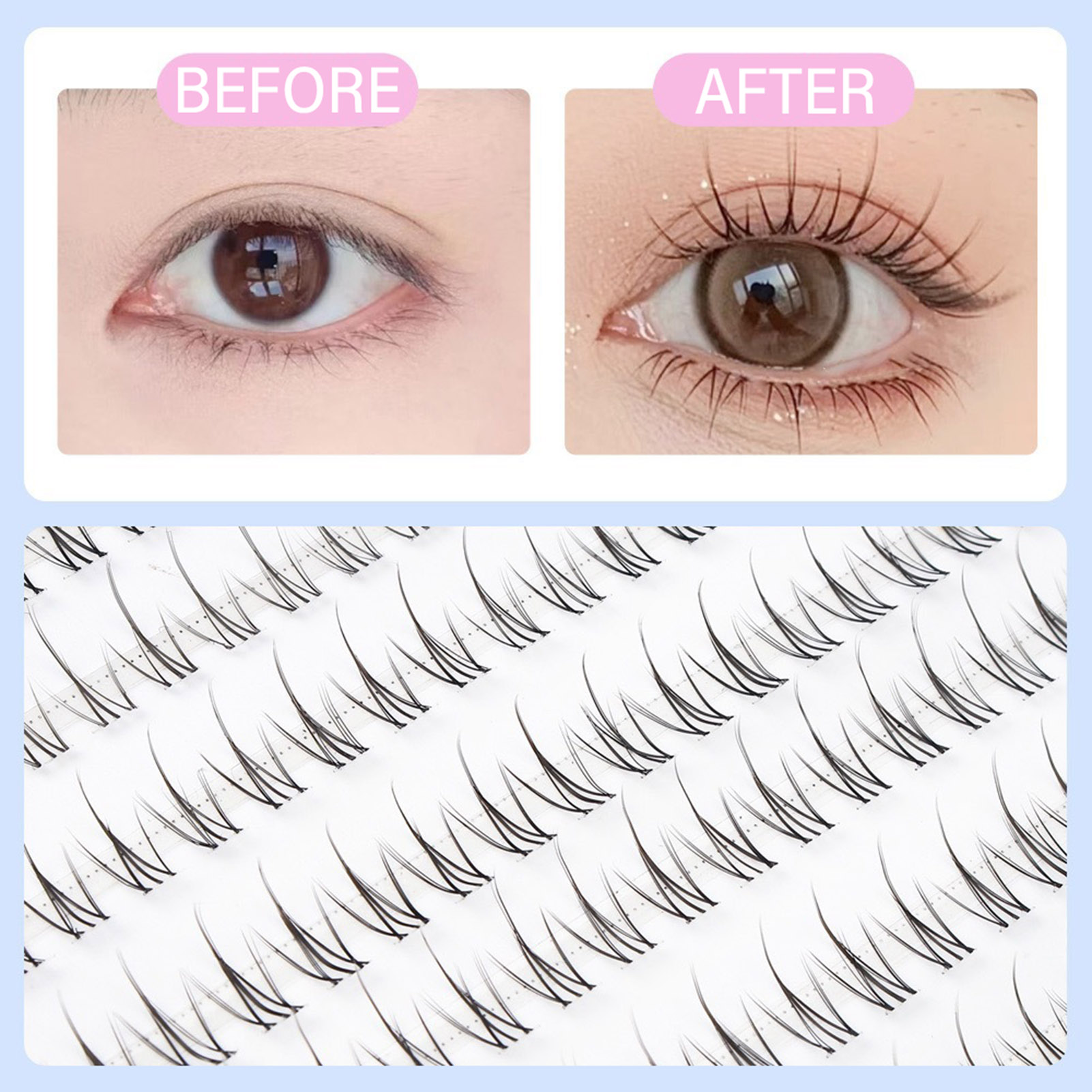Wispy individual lashes Korean - Eyelash Extension Korean recension och pris