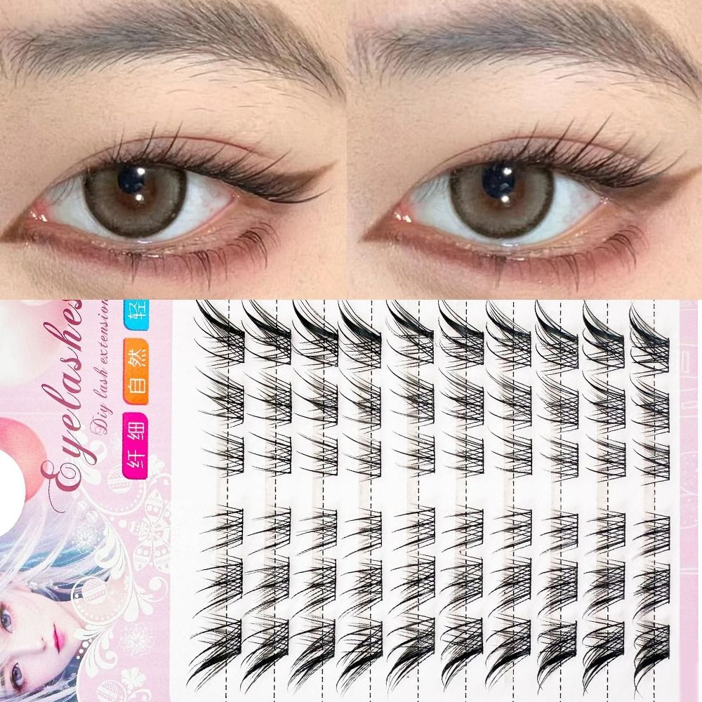 3D Cat Eye Clusters Lashes Man - Eyelash Extension Fox Eye recension och pris