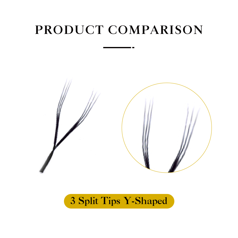 DeceMars 3 Split Tips Y-Shaped - Eyelash Extension Y Shape recension och pris