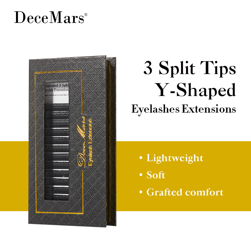DeceMars 3 Split Tips Y-Shaped - Eyelash Extension Y Shape recension och pris