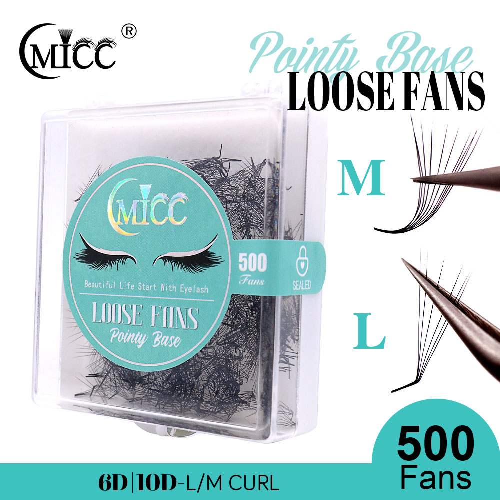 500 Fans 6D 6mm 10D M L Specia - Eyelash Extension Fox Eye recension och pris