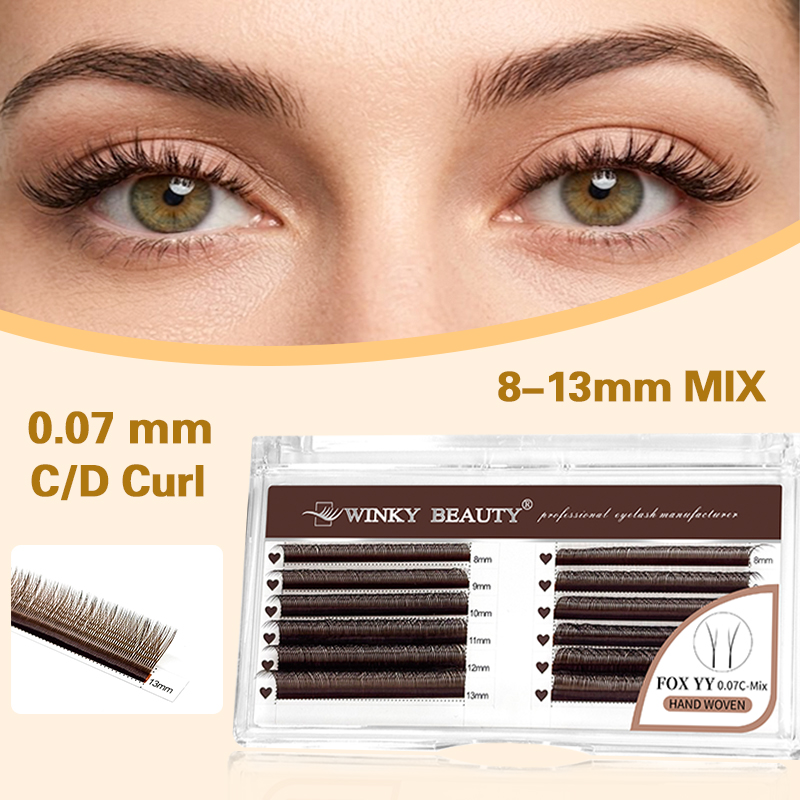 Winky Beauty Brown Fox Yy Lash - Eyelash Extension Y Shape recension och pris
