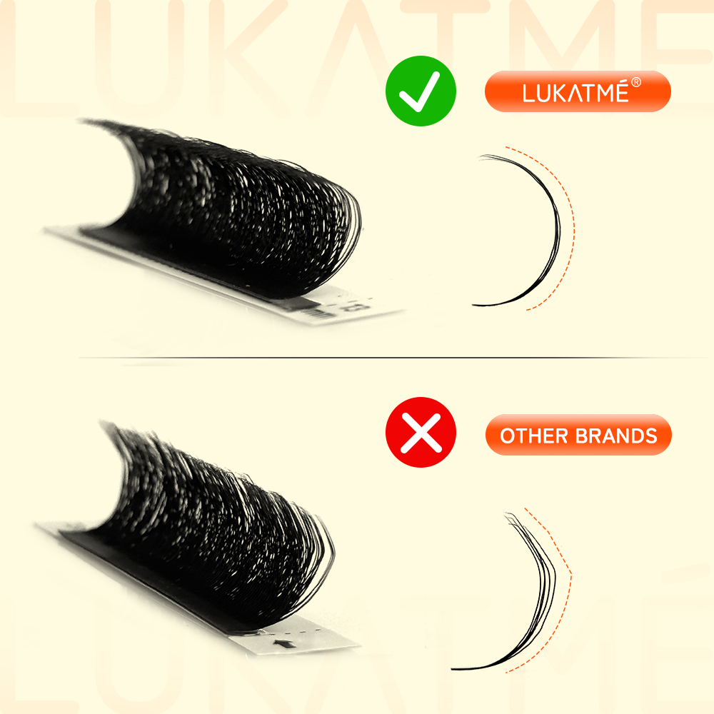 10PCS/SET LUKATME Premade Fans - Eyelash Extension Y Shape recension och pris