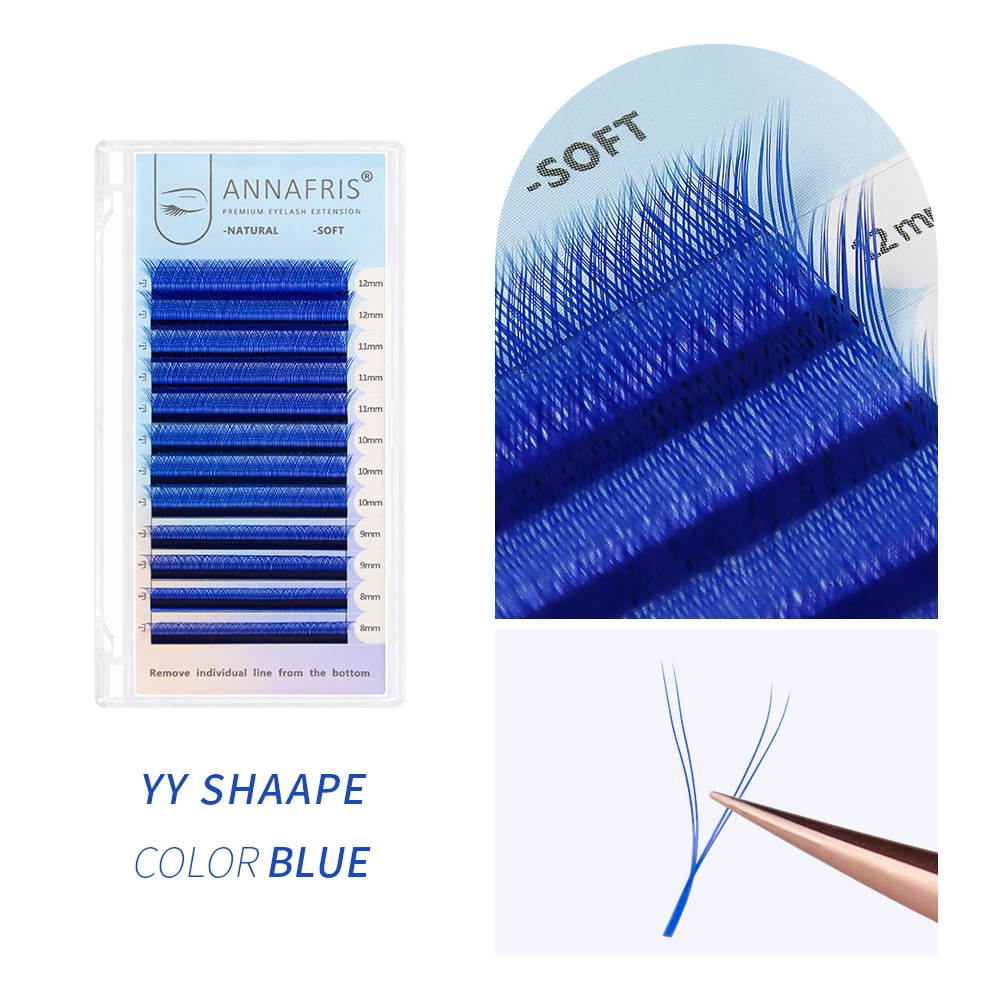 ANNAFRIS C/D Curl YY Lashes Co - Eyelash Extension Y Shape recension och pris