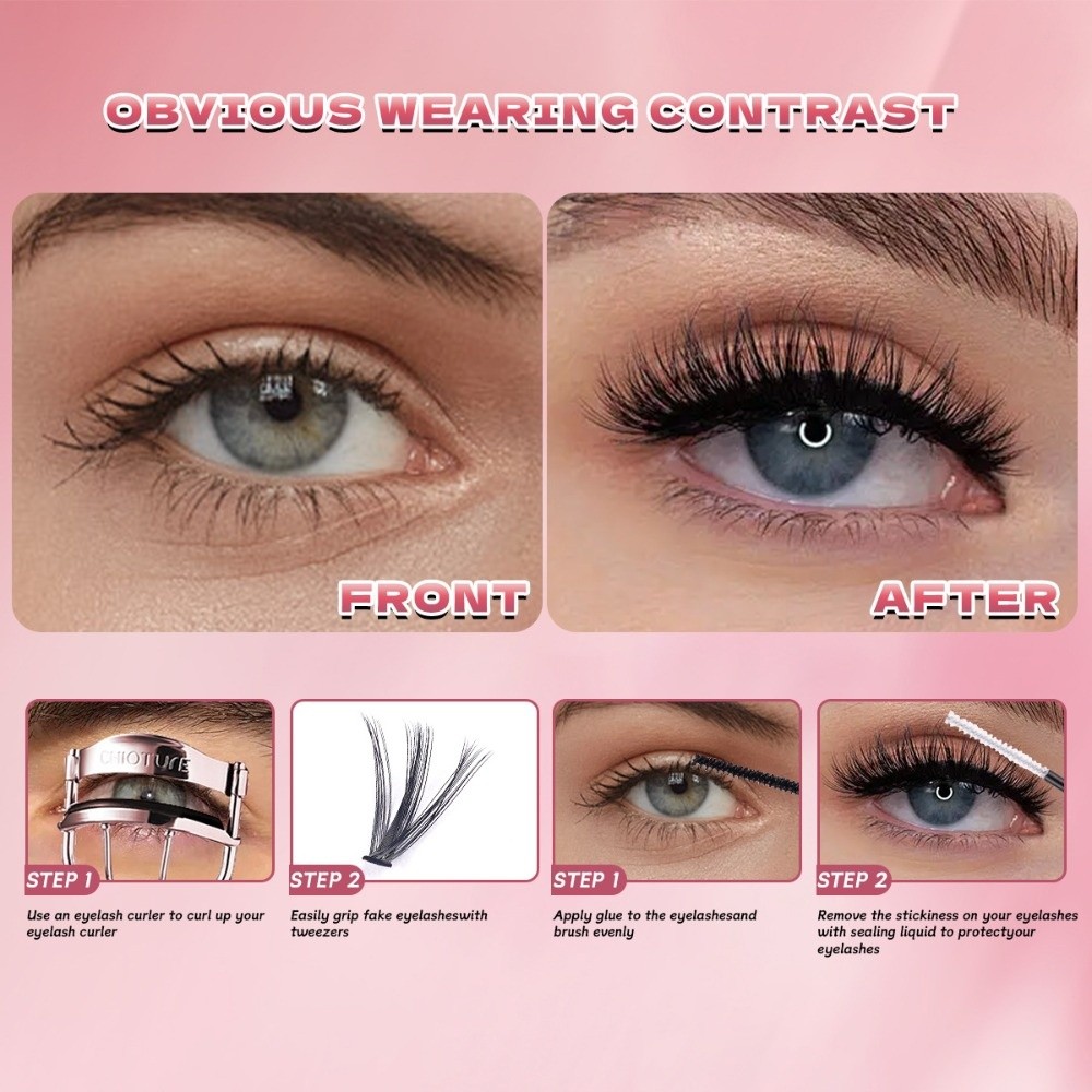 8-16mm Length False Eyelashes  - Eyelash Extension Natural Look recension och pris
