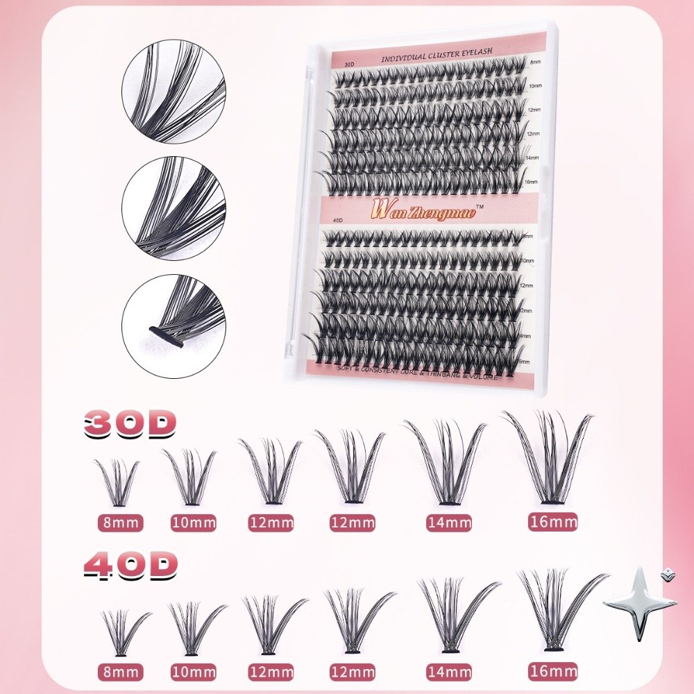 8-16mm Length False Eyelashes  - Eyelash Extension Natural Look recension och pris
