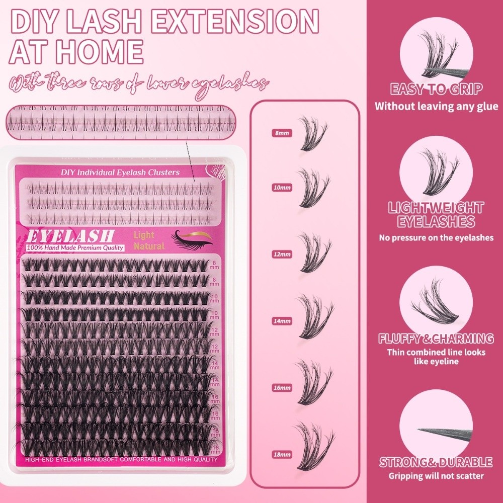 8-18mm Length False Eyelashes  - Eyelash Extension Natural Look recension och pris
