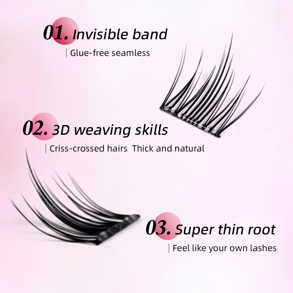 Yelix DIY Self-Adhesive Cluste - Eyelash Extension Korean recension och pris