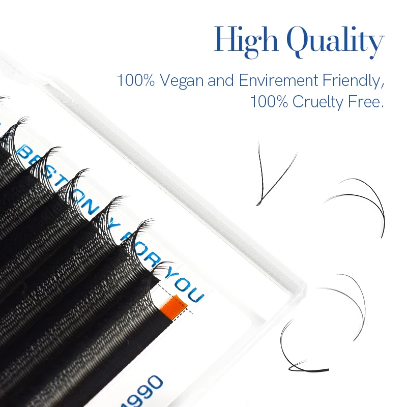 16 ros YY Shape Lashes Extensi - Eyelash Extension Y Shape recension och pris