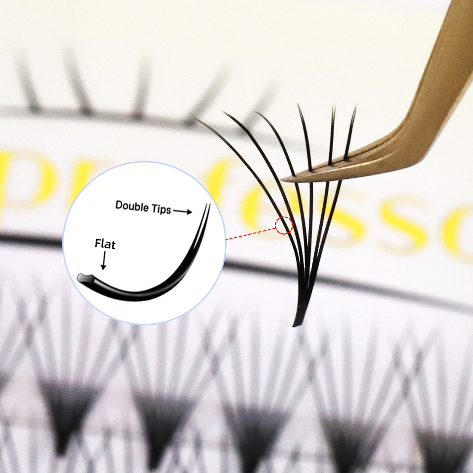 Flat Premade Eyelash Fan 3D 4D - Eyelash Extension Korean recension och pris