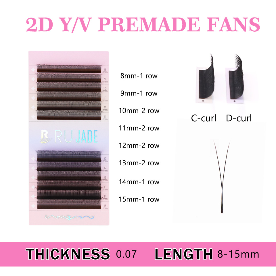 RUJADE 2D Y Shape Lashes Mesh  - Eyelash Extension Y Shape recension och pris